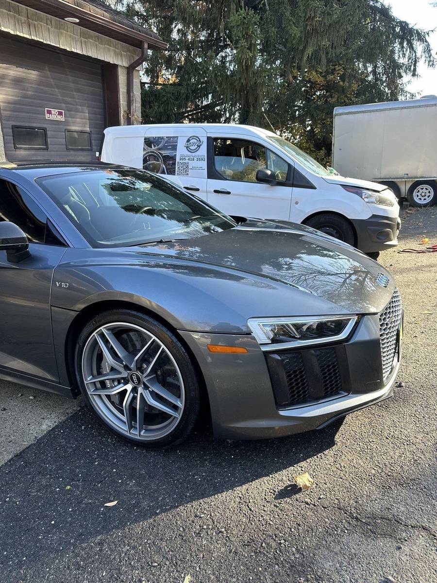 Audi R8 V10 front view detailed NYC — Xentra Auto