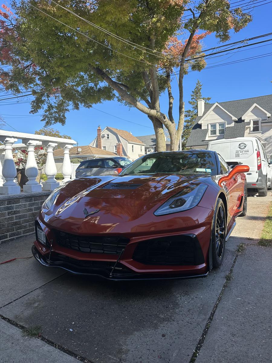 Corvette ZR1 red detailed by Xentra Auto NYC