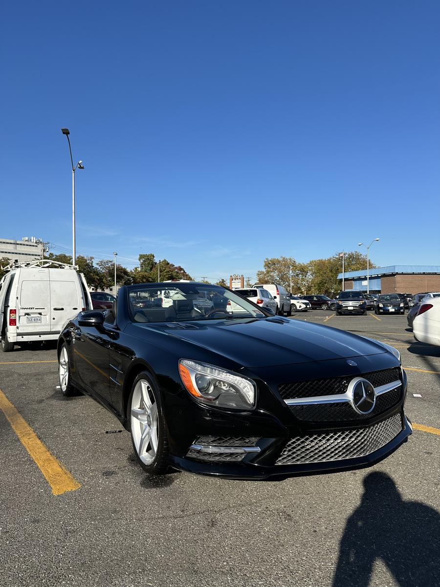 Mercedes SL roadster black detailed NYC